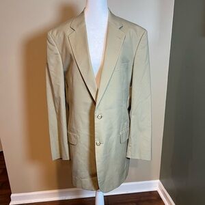 Brooks Brother Men's Tan Blazer 42L Cotton Blend Work Wear Business